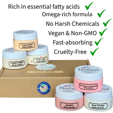 Body Butter Sampler Set – 6 Scents | 1.5oz Each - Bath & Body Products ByRawand